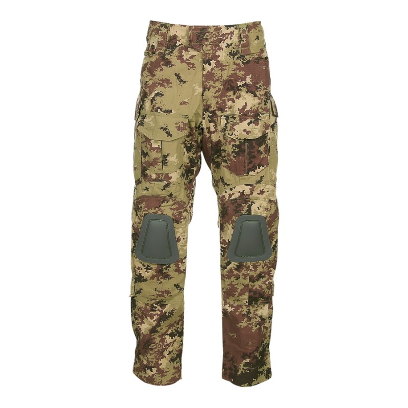 Italiaanse camouflage combat broek warrior met ingebouwde kneepads van het merk 101 inc