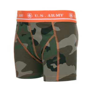 Woodland kinder boxershort met oranje U.S. army band