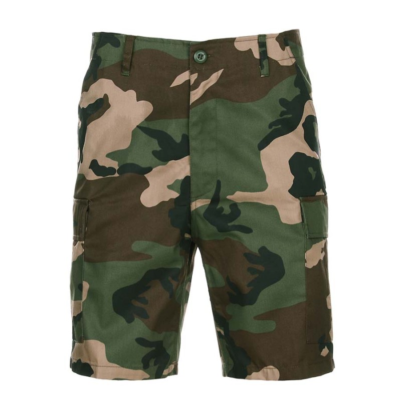 Woodland camouflage bdu korte broek