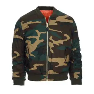 Ma-1 kinder bomber jas woodland camouflage