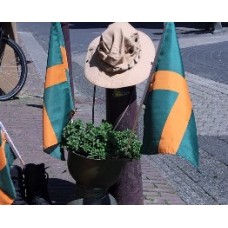 Nijmeegse vierdaagse vlag op een stok afmeting 30x45 centimeter