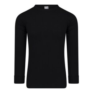 Zwarte heren t-shirt r hals m3000 met lange mouw