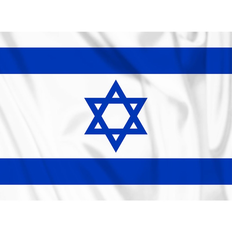 vlag van israel met de afmeting 100x150 centimeter van het merk fosco industries