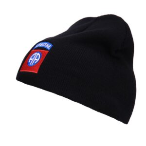Zwarte 82nd airborne beanie