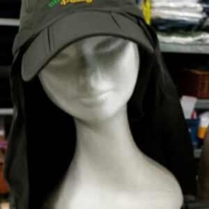 Zwarte vierdaagse pet met flap