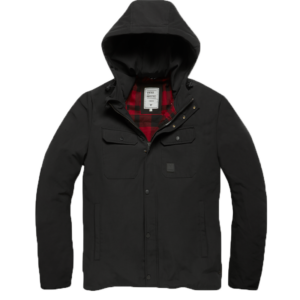 Zwarte vintage jas gareth van het merk vintage industries