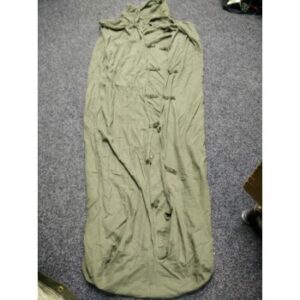 Groene binnenhoes (lakenzak) voor de nederlandse militaire donsen slaapzak