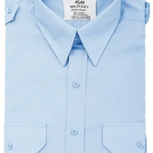 Blauwe pilotenshirt blauw lange mouw