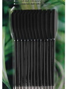 Zwarte plastic pijl 12 stuks