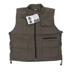 Olijf groene reporters bodywarmer vest met 10 zakken