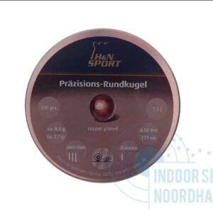 500 stuks ronde kogels 4,5millimeter voor de luchtbuks van het merk H&N
