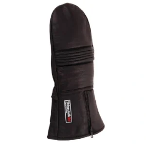 Zwarte leren motor wanten