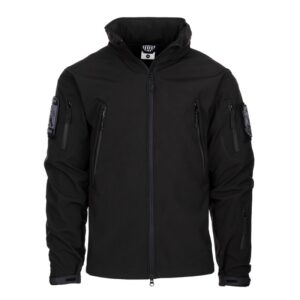 Zwarte tactical softshell jack van het merk 101 inc