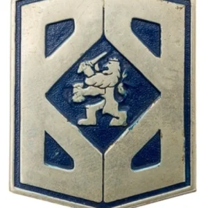 Wit blauwe embleem van de burger bescherming (BB)